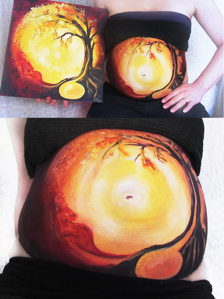 MALUJI SI_Malování na obličej a tělo_Bellypainting_Žena a její lůno